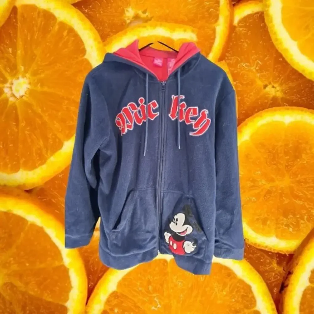 DISNEY Micky Mouse Full‎ Zip Hooded Sweatshirt  Size L